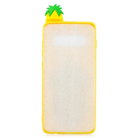 Samsung Galaxy S10 Fleksibelt Plastik Cover 3D Ananas