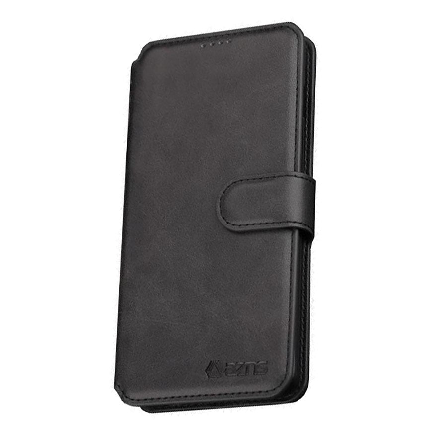 Samsung Galaxy S10 Læder Flip Cover m. Pung - Sort