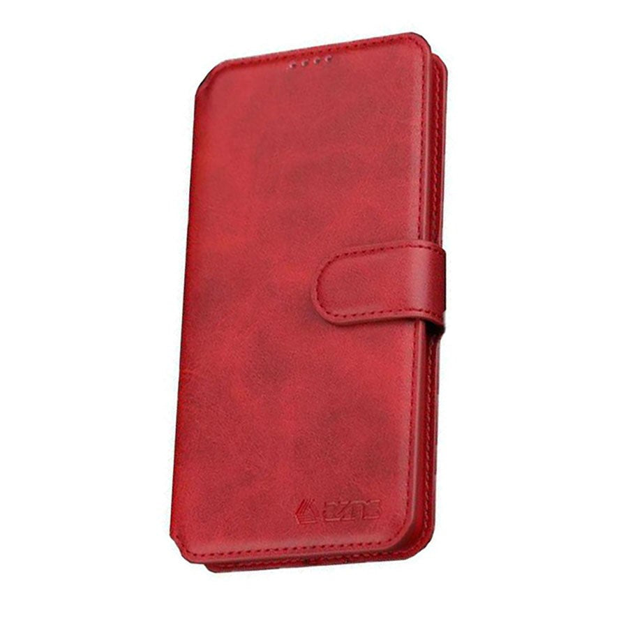 Samsung Galaxy S10 Læder Flip Cover m. Pung - Rød