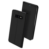 Samsung Galaxy S10e Tyndt Læder Cover m. Kortholder - Sort