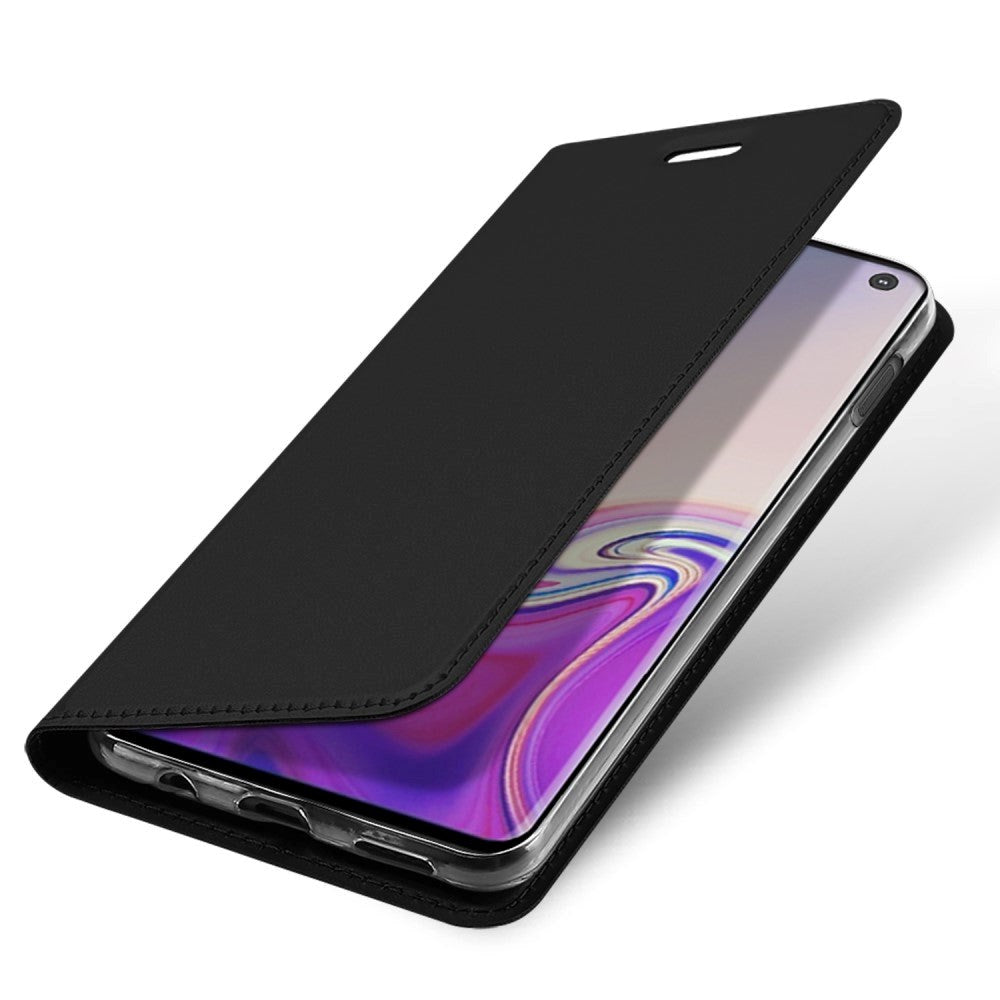 Samsung Galaxy S10e Tyndt Læder Cover m. Kortholder - Sort