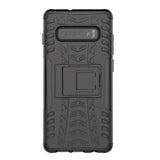 Samsung Galaxy S10 Cool Tyre Håndværker Cover m. Stander - Sort