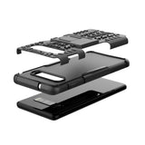 Samsung Galaxy S10+ Plus Håndværker Bagsidecover m. Stand - Sort