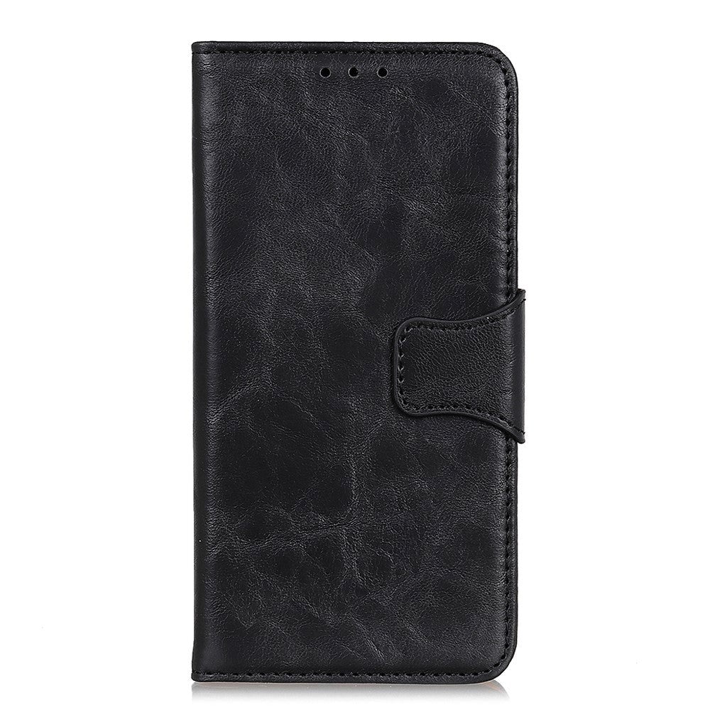 Samsung Galaxy A40 Læder Flip Cover - Sort