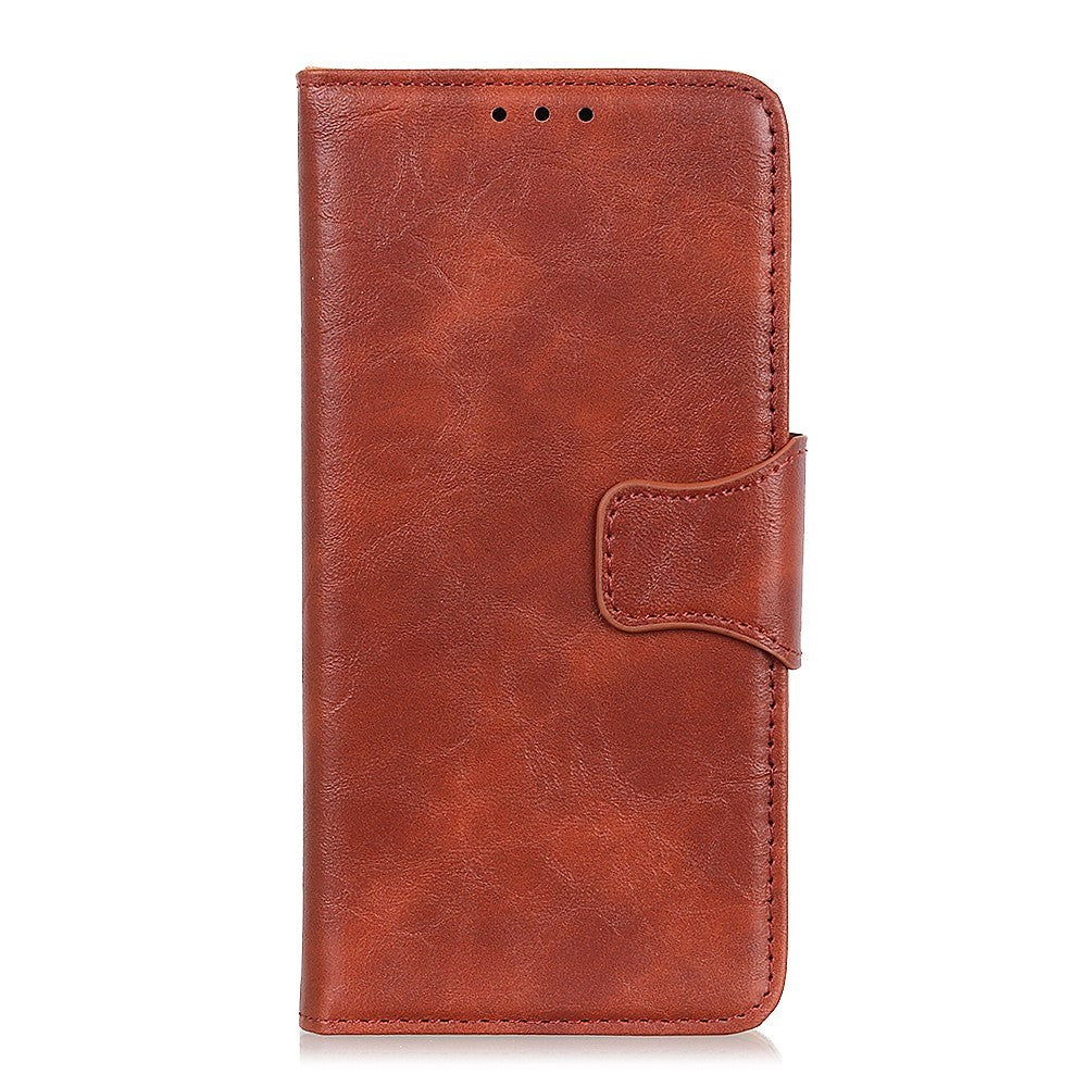 Samsung Galaxy A40 Læder Flip Cover - Brun