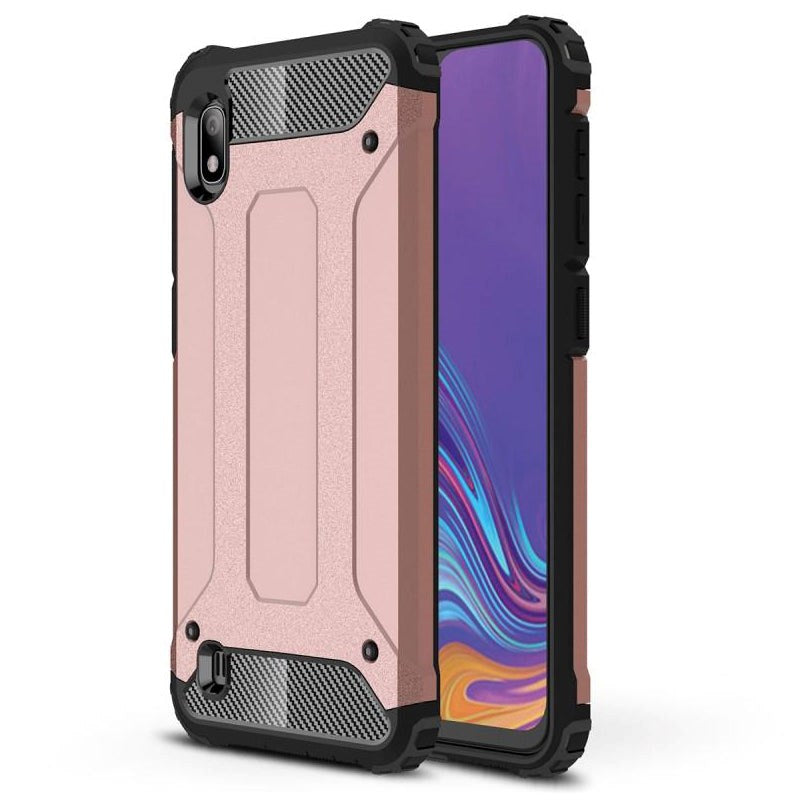 Samsung Galaxy A10 Armor Guard Hårdt Plastik Cover - Rose Gold