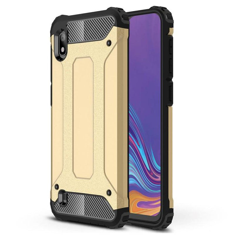 Samsung Galaxy A10 Armor Guard Hårdt Plastik Cover - Guld