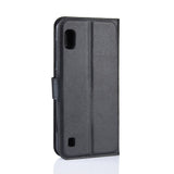 EIDERWOOD Samsung Galaxy A10 Litchi Kunstlæder Flip Cover m. Pung - Sort