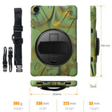 Samsung Galaxy Tab A 10.1" (2019) Håndværker Cover m. Håndholder & Skulderstrop - Camouflage