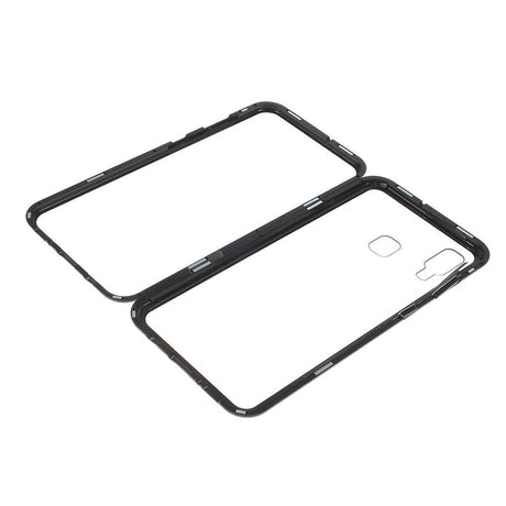 Samsung Galaxy A30 Magnetisk Cover m. Glasbagside - Sort