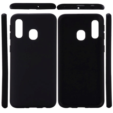 Samsung Galaxy A40 Silikone Bagside Cover - Sort