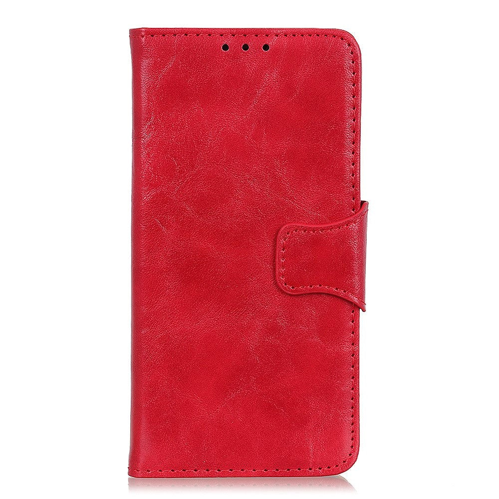 Samsung Galaxy A20s Læder Flip Cover m. Stander - Rød