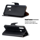 EIDERWOOD Samsung Galaxy A20s Kunstlæder Flip Cover m. Pung & Ståfunktion - Sort