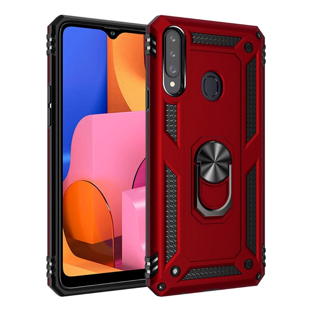 Samsung Galaxy A20s Håndværker Case m. Magnetisk Kickstand - Rød