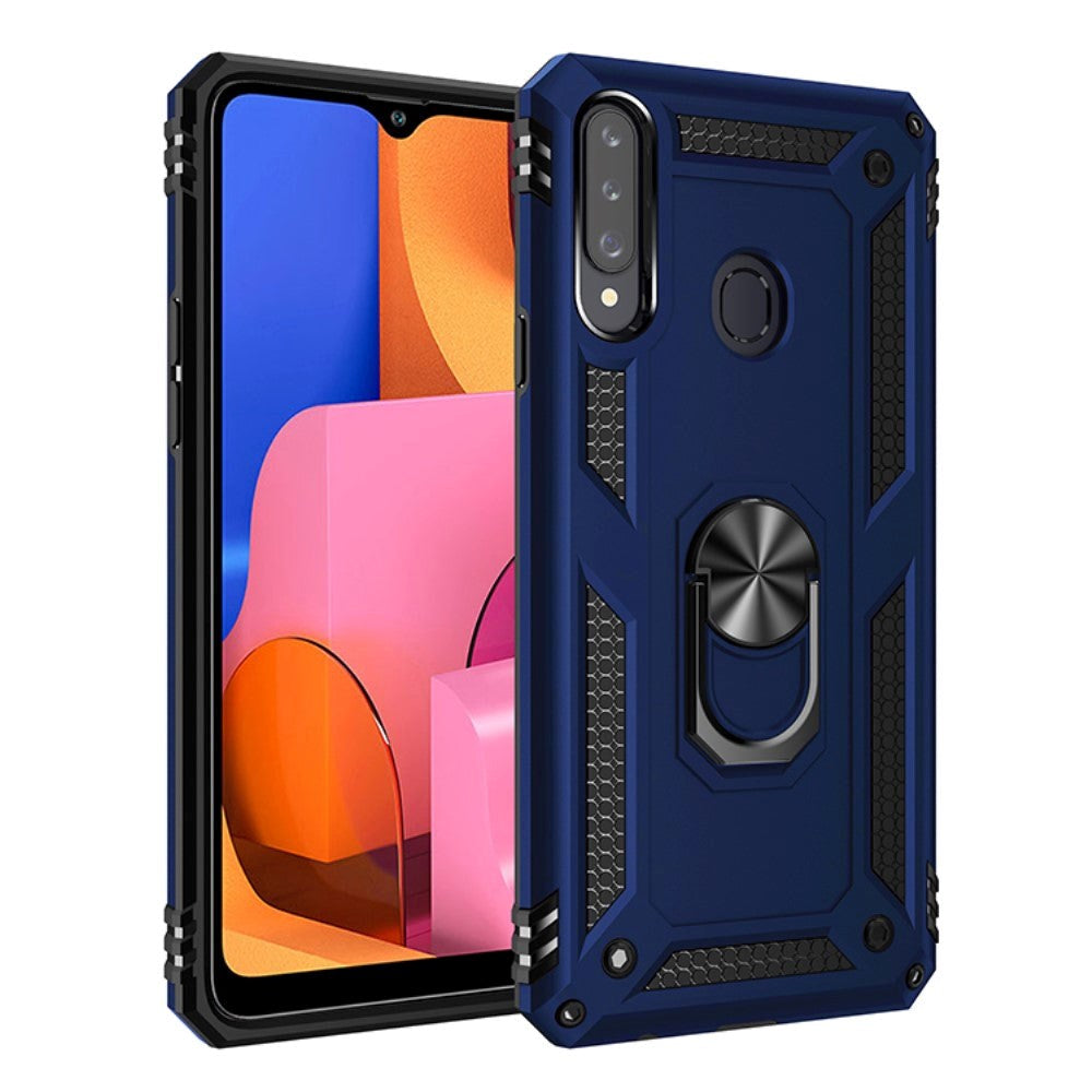 Samsung Galaxy A20s Håndværker Case m. Magnetisk Kickstand - Blå