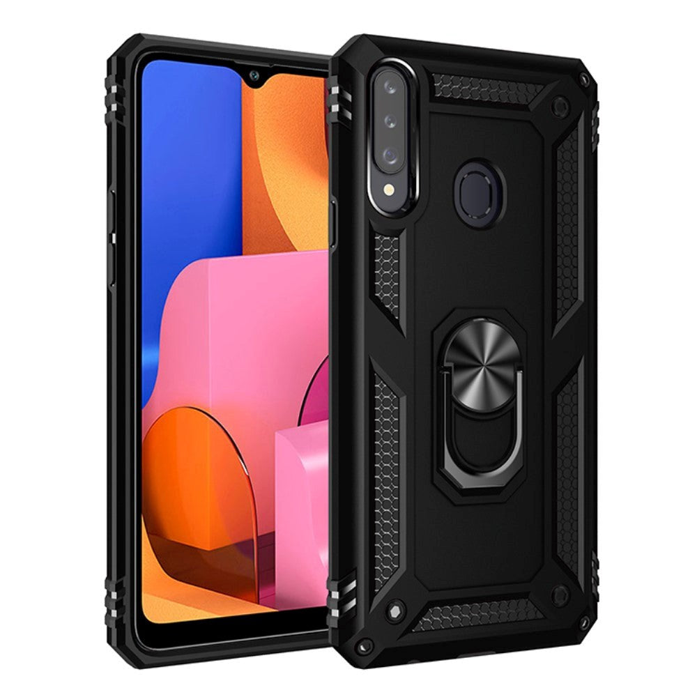 Samsung Galaxy A20s Håndværker Case m. Magnetisk Kickstand - Sort