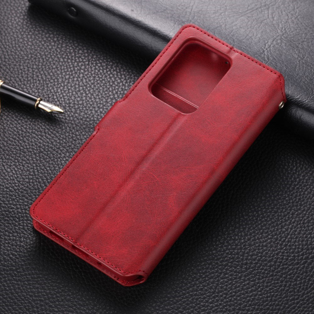 EIDERWOOD Samsung Galaxy S20+ (Plus) Kunstlæder Flip Case m. Kortholder - Rød