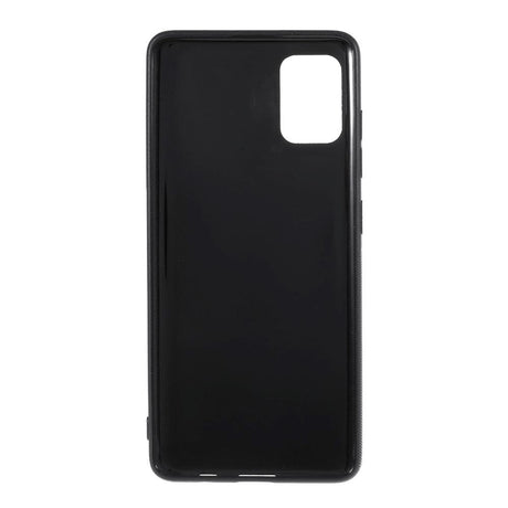 Samung Galaxy A51 Carbon Fiber TPU Cover - Sort