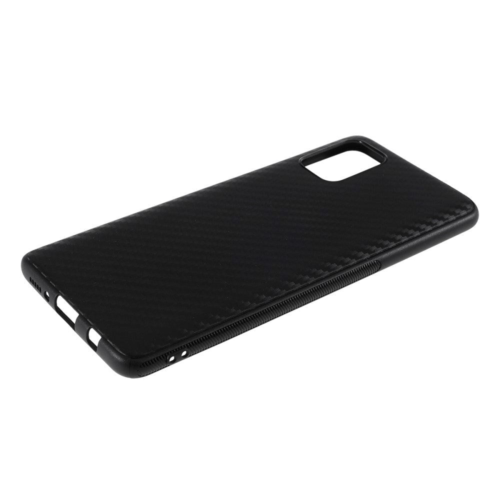 Samung Galaxy A51 Carbon Fiber TPU Cover - Sort