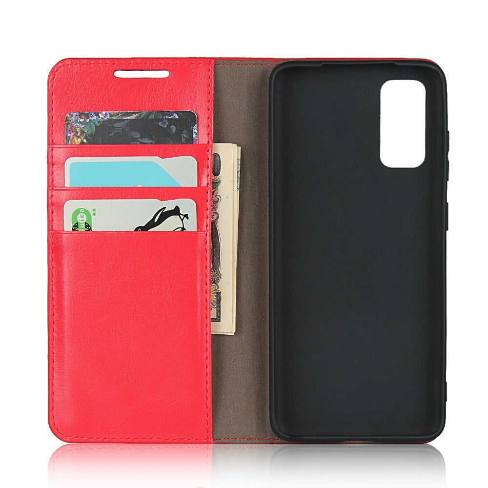 EIDERWOOD - Samsung Galaxy S20 - Kunstlæder Flip Cover m. Kortholder & Ståfunktion - Rød