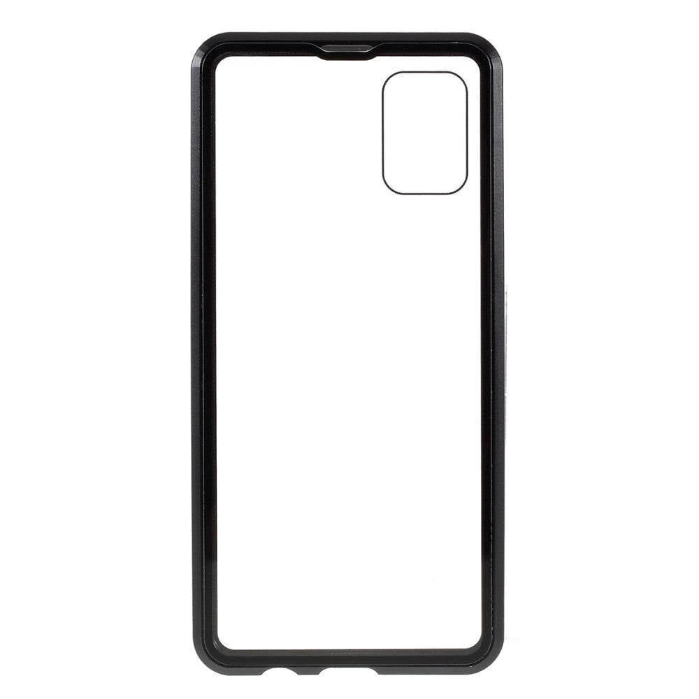 Samsung Galaxy A51 360⁰ Magnetisk Cover m. Glas Forside & Bagside - Sort