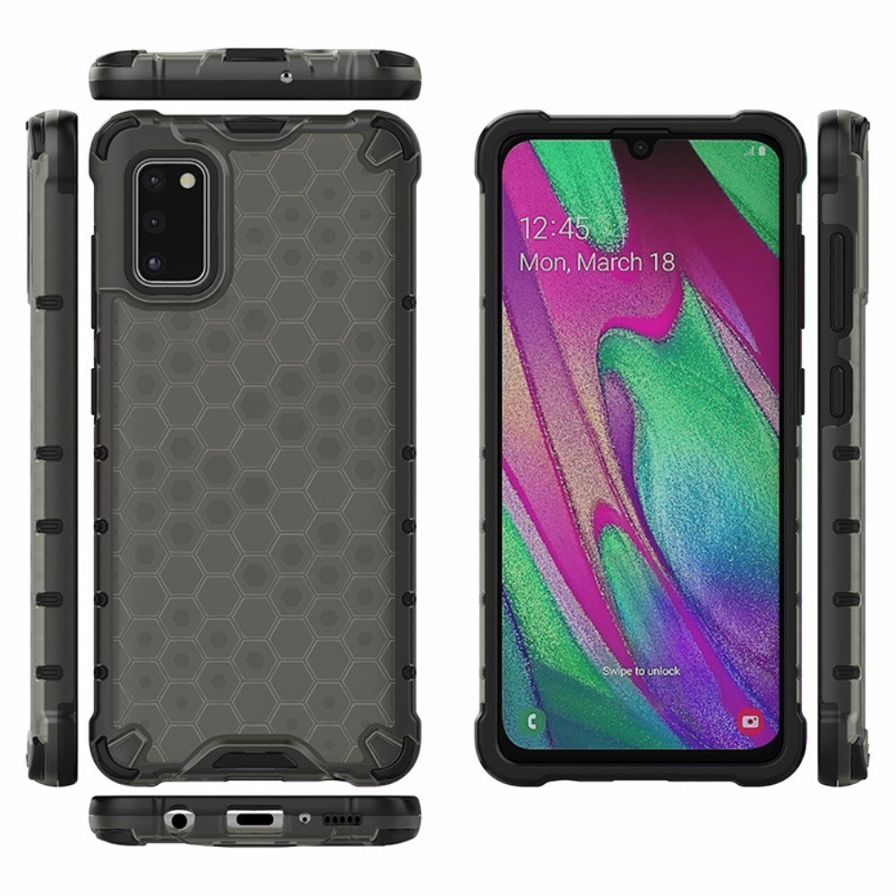 EIDERWOOD - Samsung Galaxy A41 Honeycomb Hybrid Cover - Sort