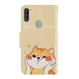 Samsung Galaxy M11 Læder Flip Cover m. Pung - Tyk Kat