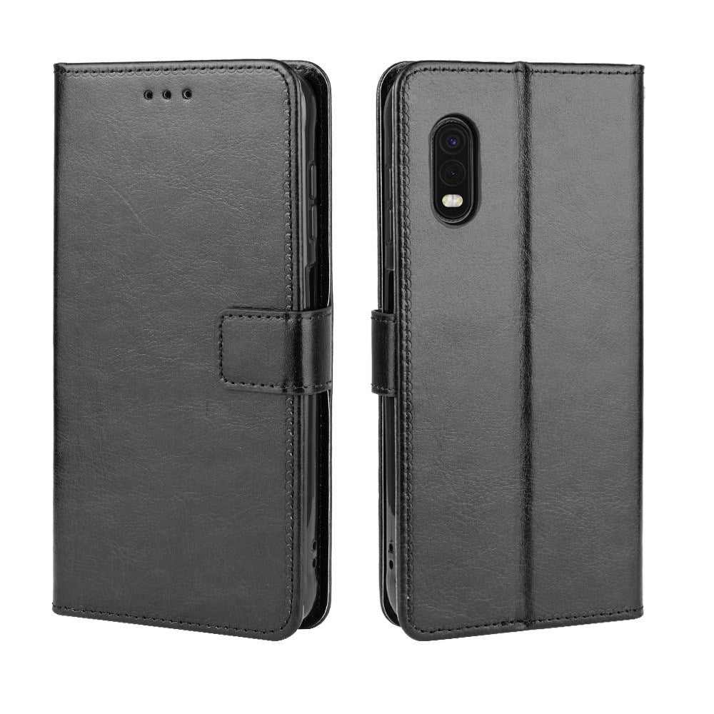 Samsung Galaxy Xcover Pro - EIDERWOOD Kunstlæder Flip Cover m. Strop - Sort