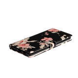 Samsung Galaxy S20 Pink Flowers Cover m. Kortholder - Sort / Lyserød