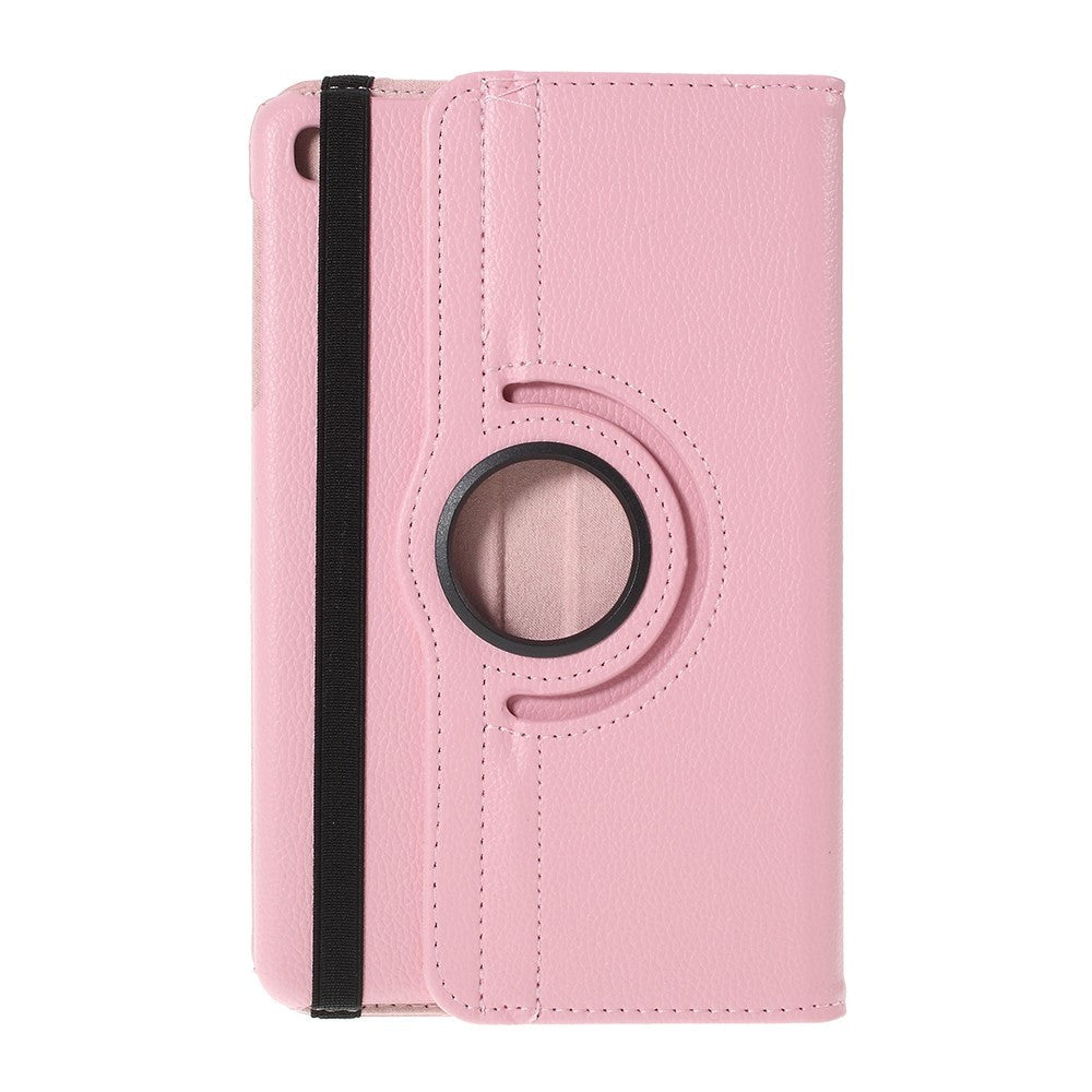 Litchi Samsung Galaxy Tab A 8.4 (2020) Læder Flip Cover m. 360 Graders Ståfunktion - Lyserød