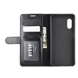 Samsung Galaxy Xcover Pro Neutralt Læder Flip Cover m. Pung Sort