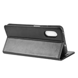 Samsung Galaxy Xcover Pro Neutralt Læder Flip Cover m. Pung Sort