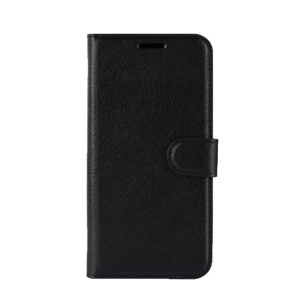 Samsung Galaxy A51 (5G) Litchi Læder Flip Cover m. Pung - Sort