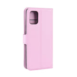 Samsung Galaxy A51 (5G) Litchi Læder Flip Cover m. Pung - Pink