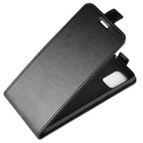 Samsung Galaxy A51 5G Vertical Flip Leather Cover m. Kortholder - Sort