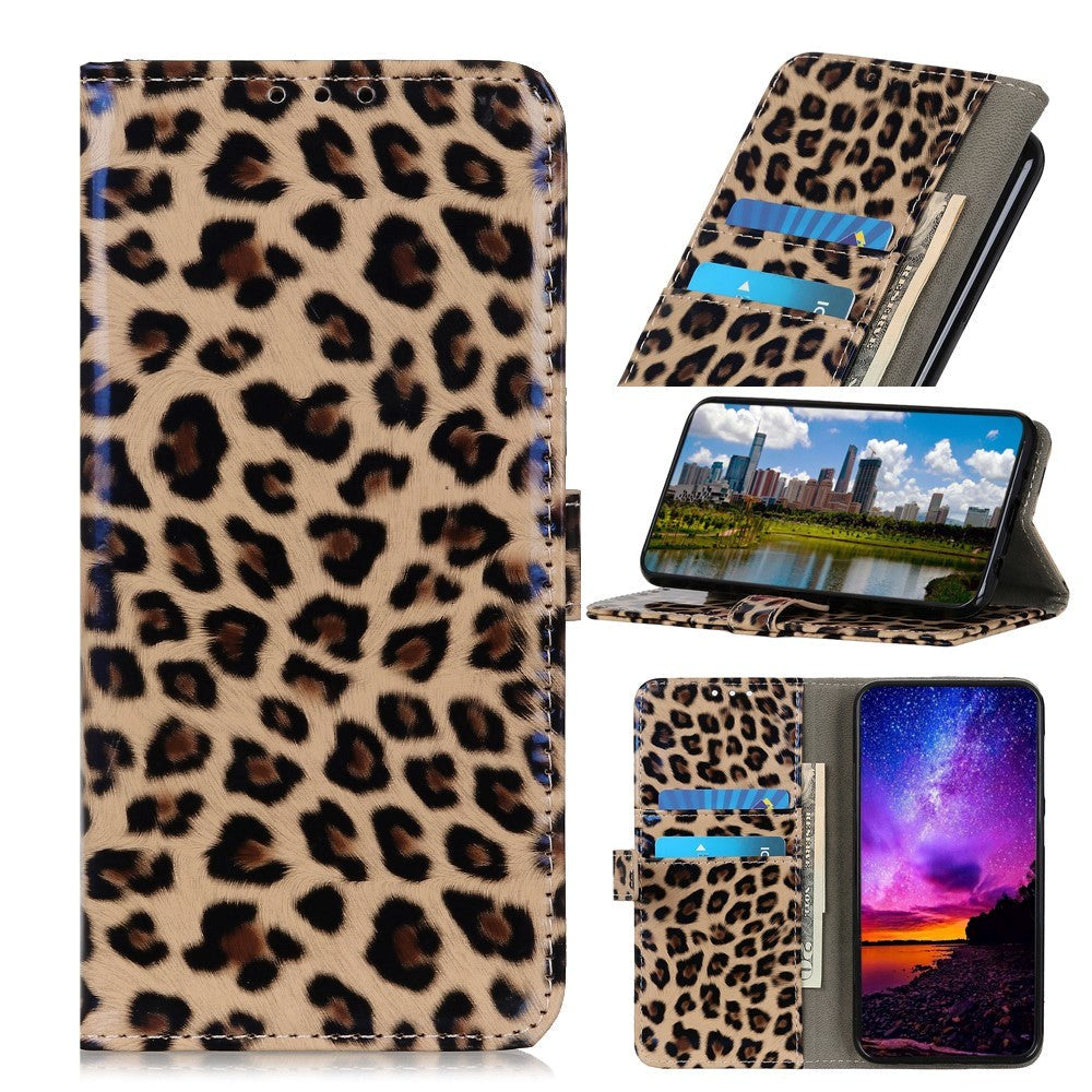 Samsung Galaxy Note 20 Læder Cover m. Kortholder - Leopard