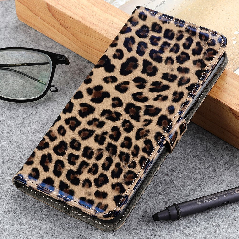 Samsung Galaxy Note 20 Læder Cover m. Kortholder - Leopard