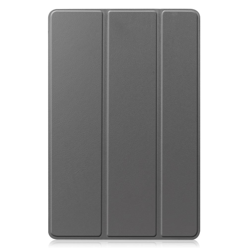 Samsung Galaxy Tab S8 / S7 Tri-Fold Læder Flip Cover m. Stylus Pen Holder - Grå