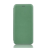 Samsung Galaxy S20 FE / FE (5G) Carbon Tekstur Flip Cover - Grøn