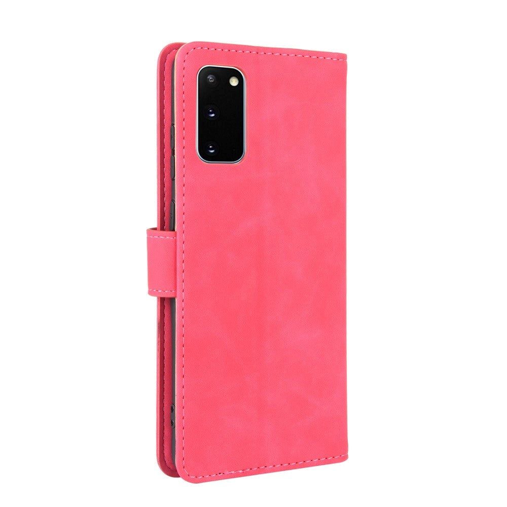 Samsung Galaxy S20 FE / S20 FE (5G) Læder Flip Cover m. Pung - Pink