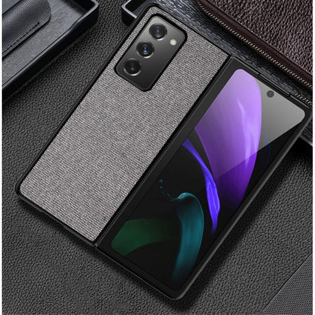 Samsung Galaxy Z Fold2 Stofbetrukket Cover - Grå