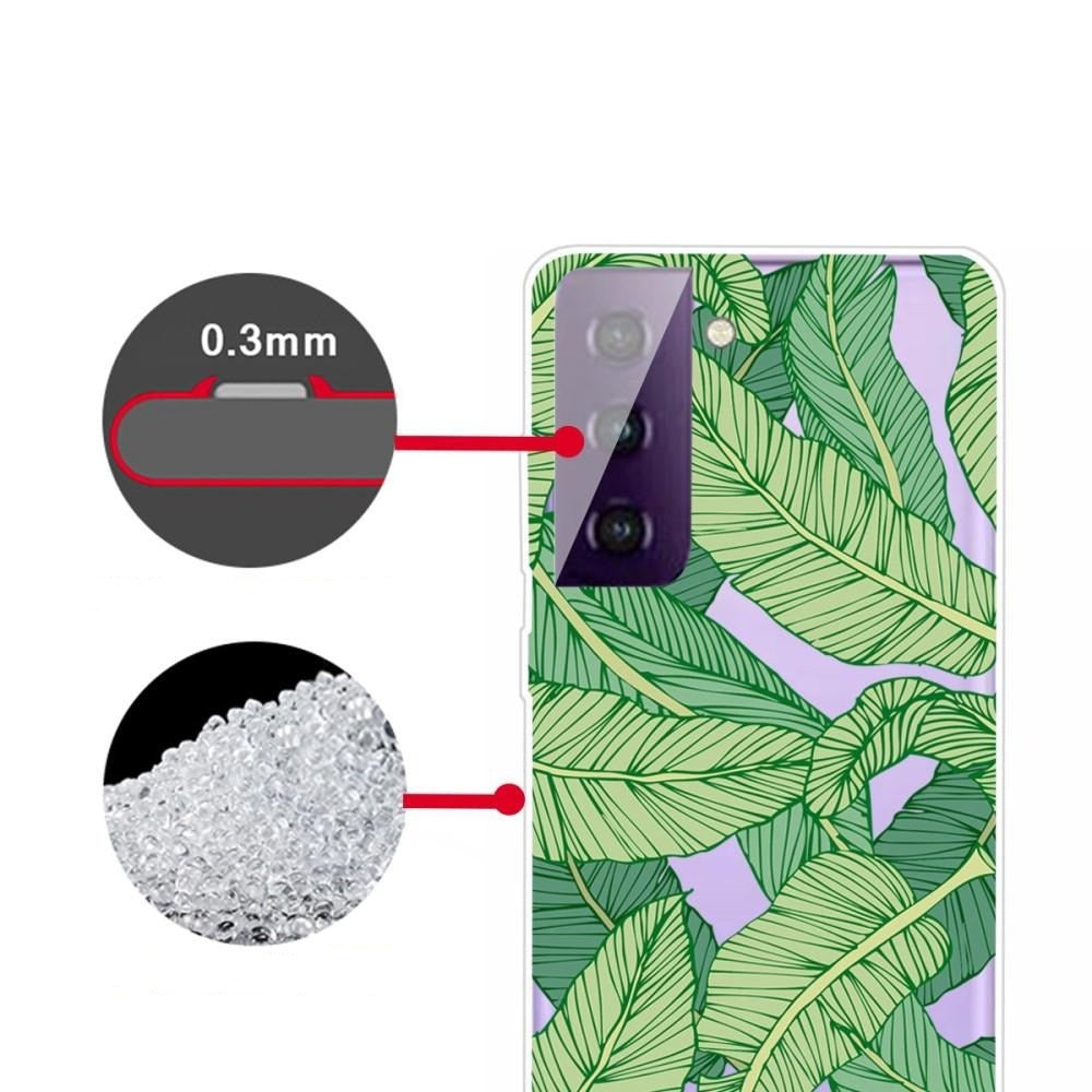 Samsung Galaxy S21+ (Plus) Fleksibelt Plastik Cover - Palmeblade - Gennemsigtig