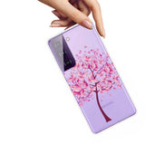 Samsung Galaxy S21+ (Plus) Gennemsigtig Fleksibelt Plast Cover - Sommerfugle træ