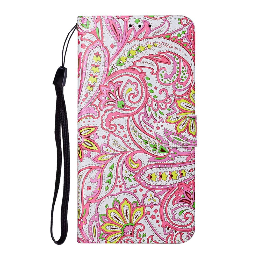 Samsung Galaxy S21+ (Plus) Læder Cover m. Pung - Paisley Flower