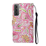 Samsung Galaxy S21+ (Plus) Læder Cover m. Pung - Paisley Flower