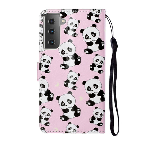 Samsung Galaxy S21+ (Plus) Læder Cover m. Pung - Pandabjørne