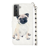 Samsung Galaxy S21+ (Plus) Skinnende Læder Cover m. Pung - Mops