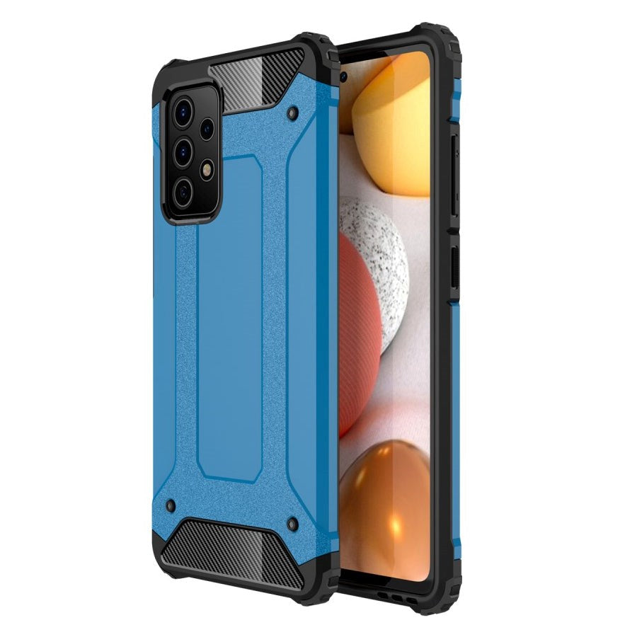 Samsung Galaxy A72 (4G / 5G) Armor Guard Håndværker Bagside Cover - Blå