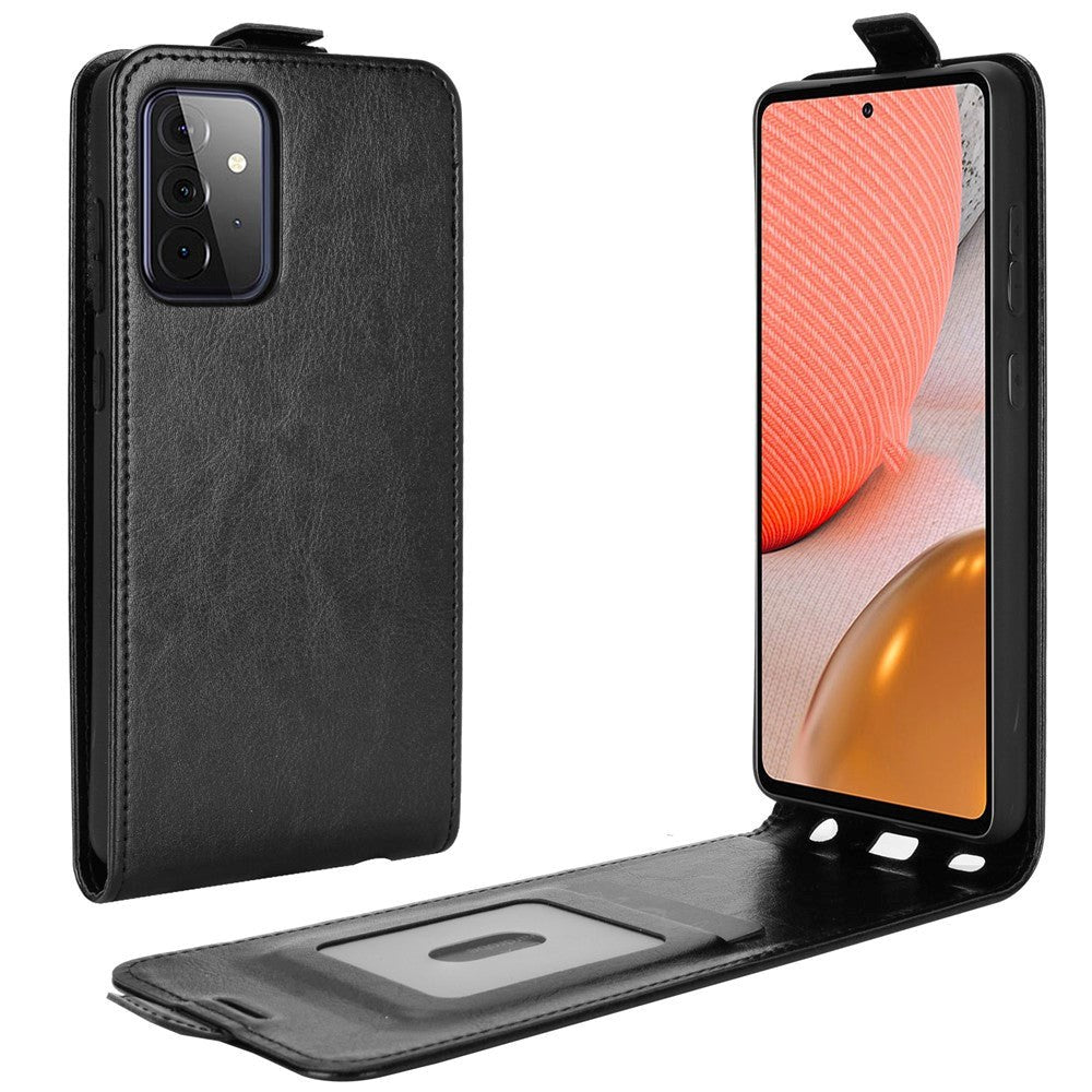 Samsung Galaxy A72 (4G / 5G) Vertikal Flip Cover - Sort