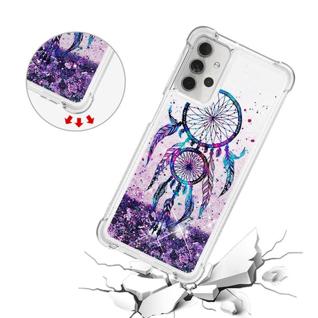 Samsung Galaxy A32 (5G) Shockproof Plastik Cover - Lilla Drømmefanger - Glimmer